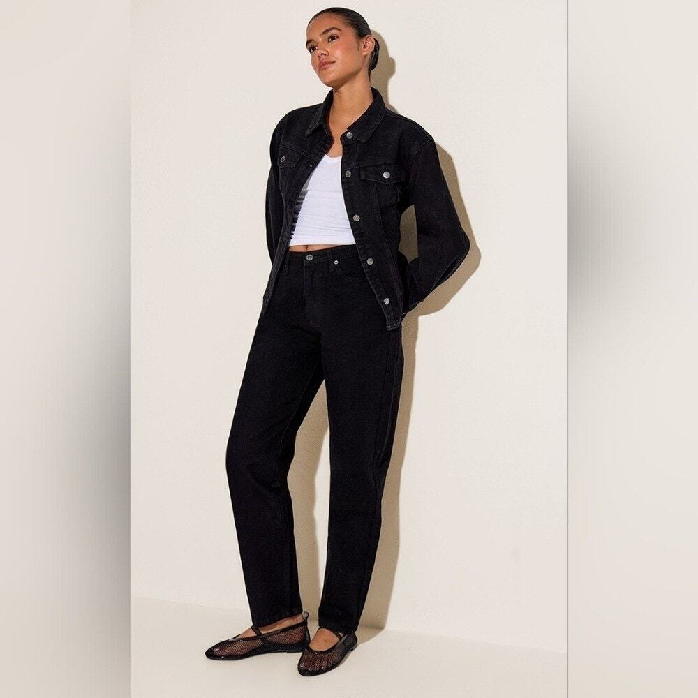 Levi’s Black Corduroy High Waisted Mom Jeans